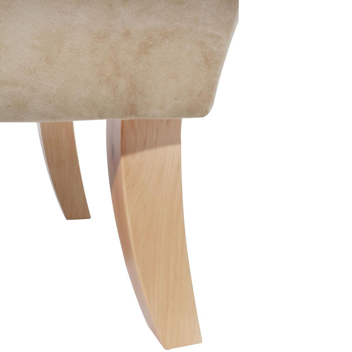 SESSEL Kaiya Bezug Samtvelours Buche natur / sand - Gelb, Kunststoff (71/97/82cm) - 58aufmkessel