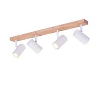 DECKENSTRAHLER Koblenz 4-flammig 60/10.5/14.5 cm - Braun, Metall (60/10.5/14.5cm) - Nettlife