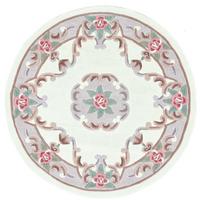 HANDTUFTTEPPICH Ming 190x190 cm - Beige, Textil (190/190cm) - THEKO