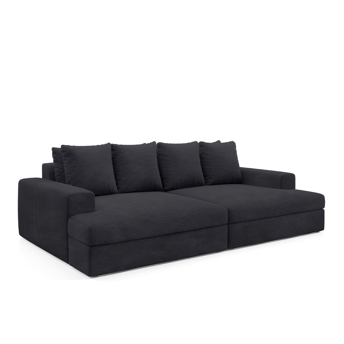 SOFA Paola 3 Sitzplätze Schwarz - Schwarz, Holz (272/86/167cm) - Petits-meubles