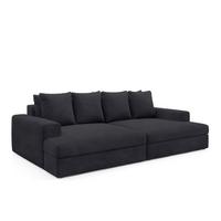 SOFA Paola 3 Sitzplätze Schwarz - Schwarz, Holz (272/86/167cm) - Petits-meubles
