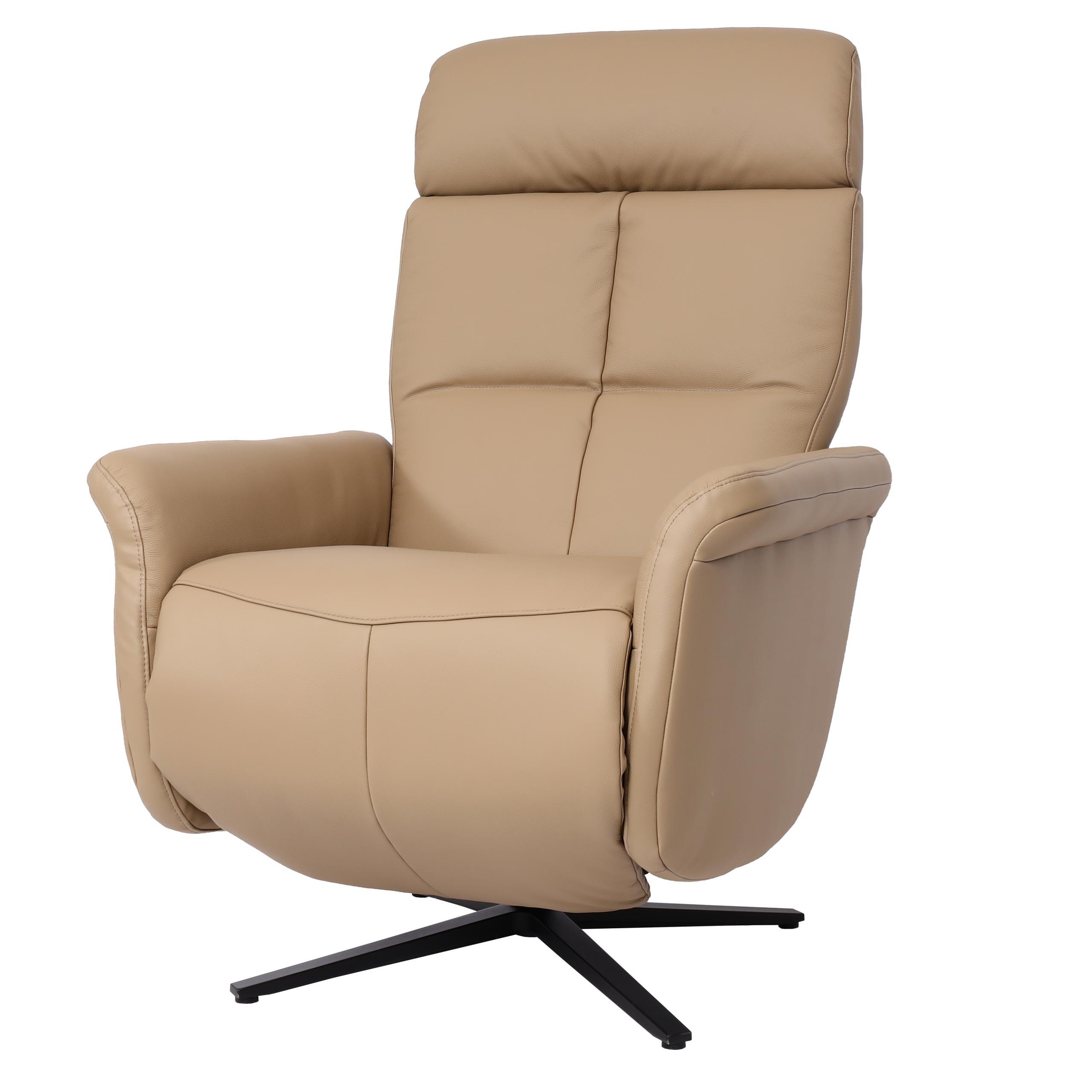 RELAXSESSEL taupe - Taupe, Leder (76/110/153cm) - MCW