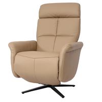 RELAXSESSEL taupe - Taupe, Leder (76/110/153cm) - MCW