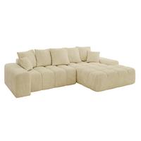 ECKSOFA Ottomane Rechts ENSI-L - 267x164x69 cm Taupe - Taupe, Holzwerkstoff/Kunststoff (164/267cm) - ALTDECOR