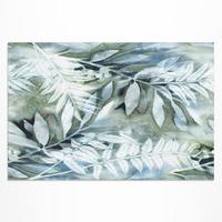 TEPPICH 60x90 cm Aquarell Zweige - Pastellgrün, Kunststoff (60/90cm) - Wallfluent
