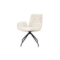 DREHSTUHL NEW CHARME Cremeweiß Cord (1er-Set) - Creme, Textil (59/87/66cm) - KAWOLA