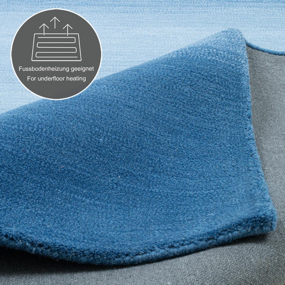TUFTTEPPICH Wool Comfort 160x230 cm - Blau, Textil (160/230cm) - THEKO