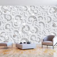 SELBSTKLEBENDE FOTOTAPETE 147/105 cm - Weiß/Grau, Kunststoff/Textil (147/1cm) - KUNSTLOFT