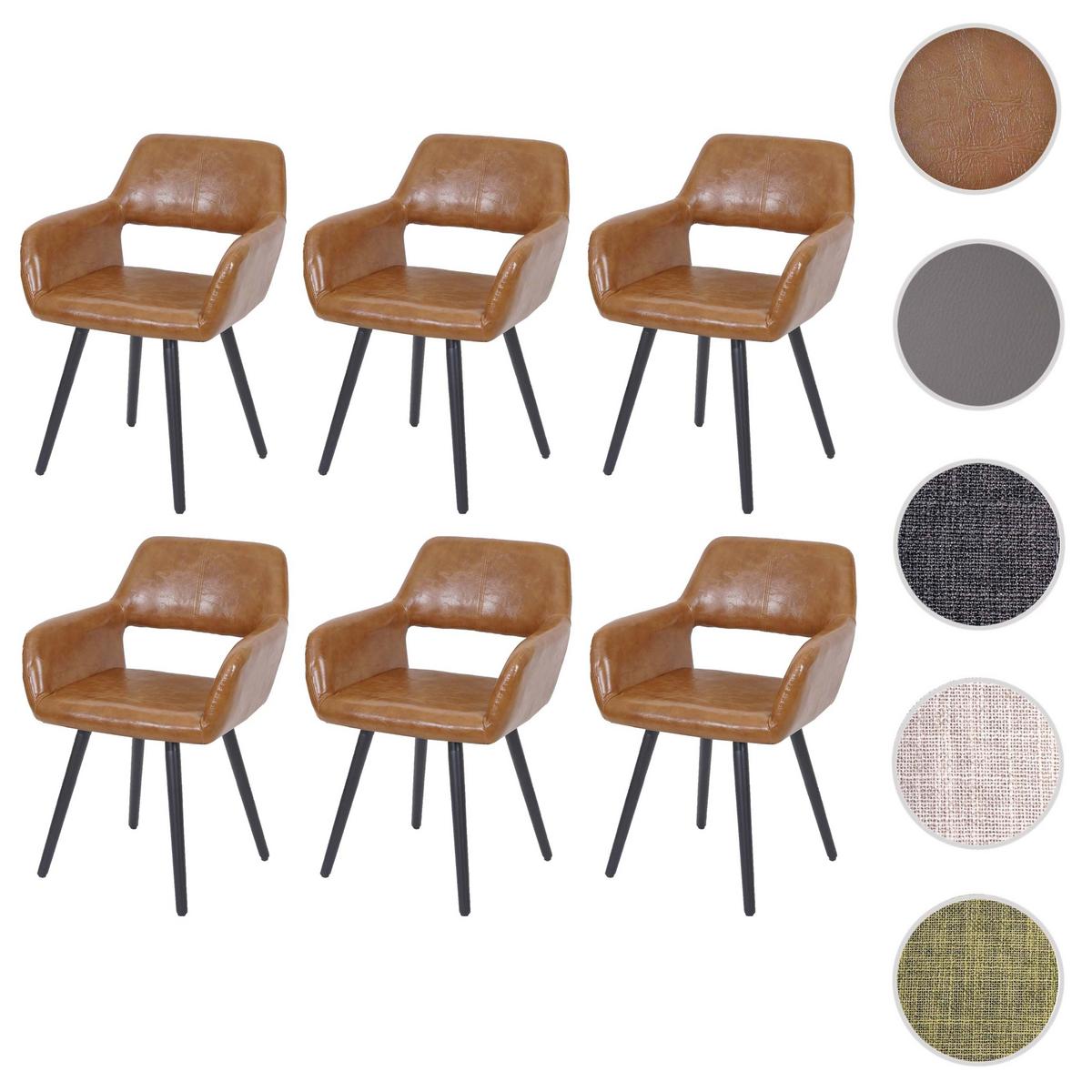 ESSZIMMERSTUHL Braun 6er-Set - Braun, Textil (56/78/57cm) - MCW
