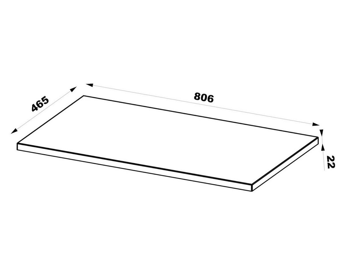 WASCHBECKENUNTERSCHRANK Pyra 2 Schubladen Cashmere - 80 x 46 x 52 cm - Kaschmir, Holz (80/46/52cm) - Badplaats