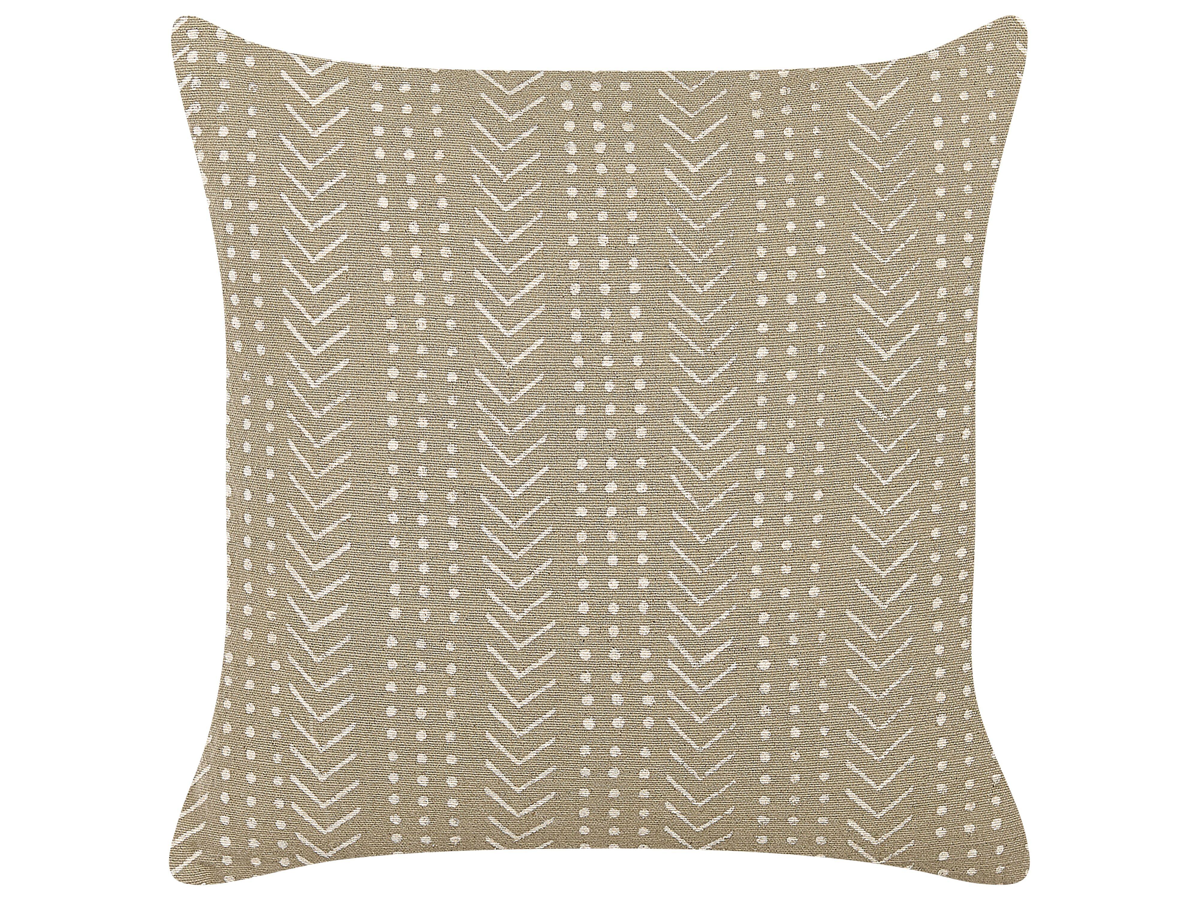 DEKOKISSEN Cremeweiß 45/45 cm Senecio - Ecru, Naturmaterialien/Textil (45/45cm) - Beliani