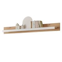 WANDBOARD weiß matt, Evoke Eiche, Wandregal 198 cm - Eichefarben/Weiß, Holzwerkstoff (198/22/20cm) - Furn.Design