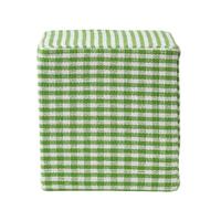SITZWÜRFEL Vichy-Karo grün, Hocker kariert 36/36/38 cm - Grün, Textil (36/38/36cm) - Homescapes