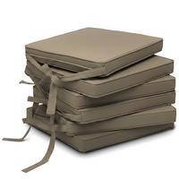 STUHLKISSEN Loft SK 45x40x5cm Taupe (6tlg) - Taupe, Textil (40/45cm) - Beautissu 