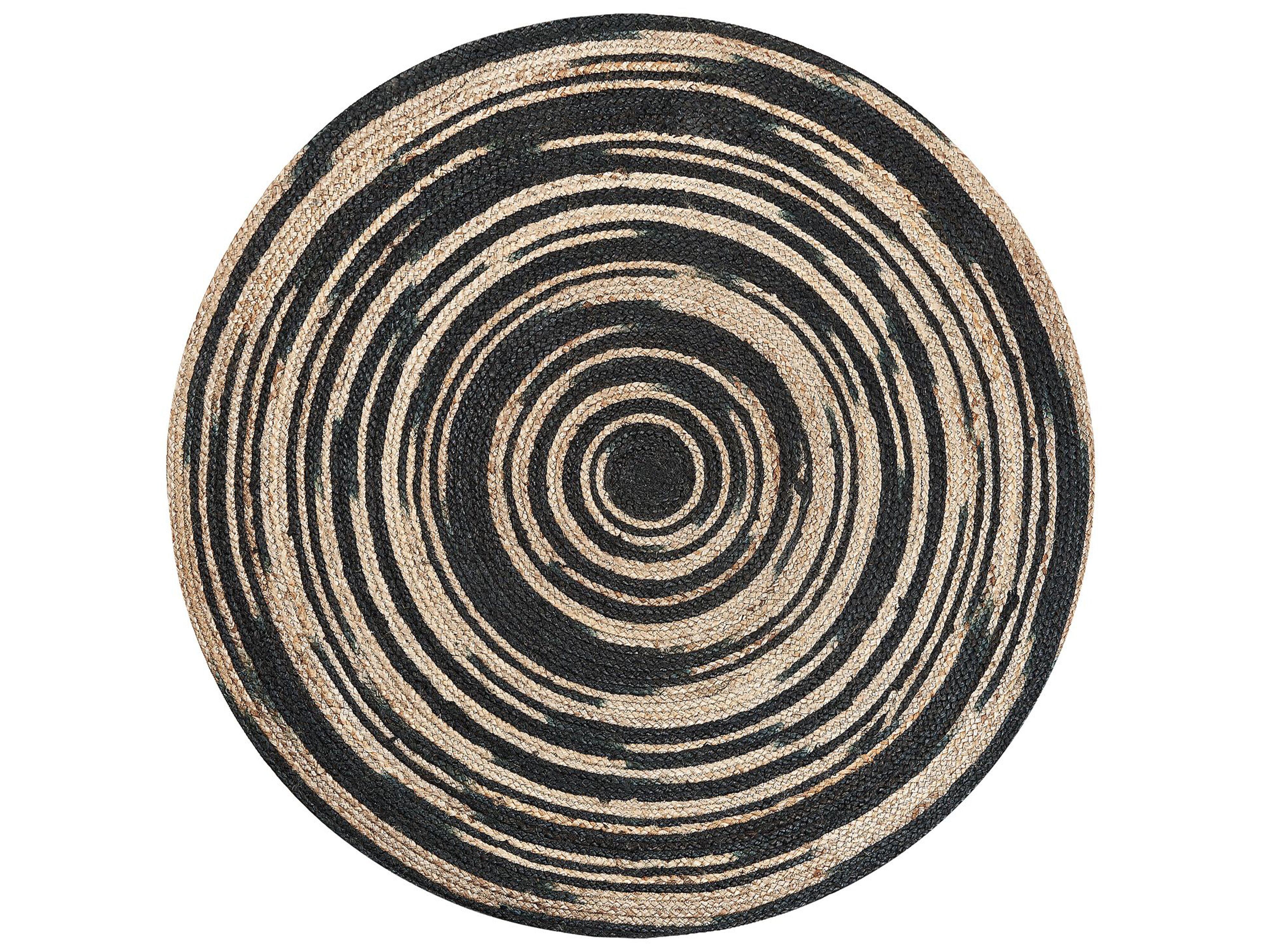 TEPPICH geflochten Artora 140/140 cm - Beige, Naturmaterialien (140/140cm) - Beliani