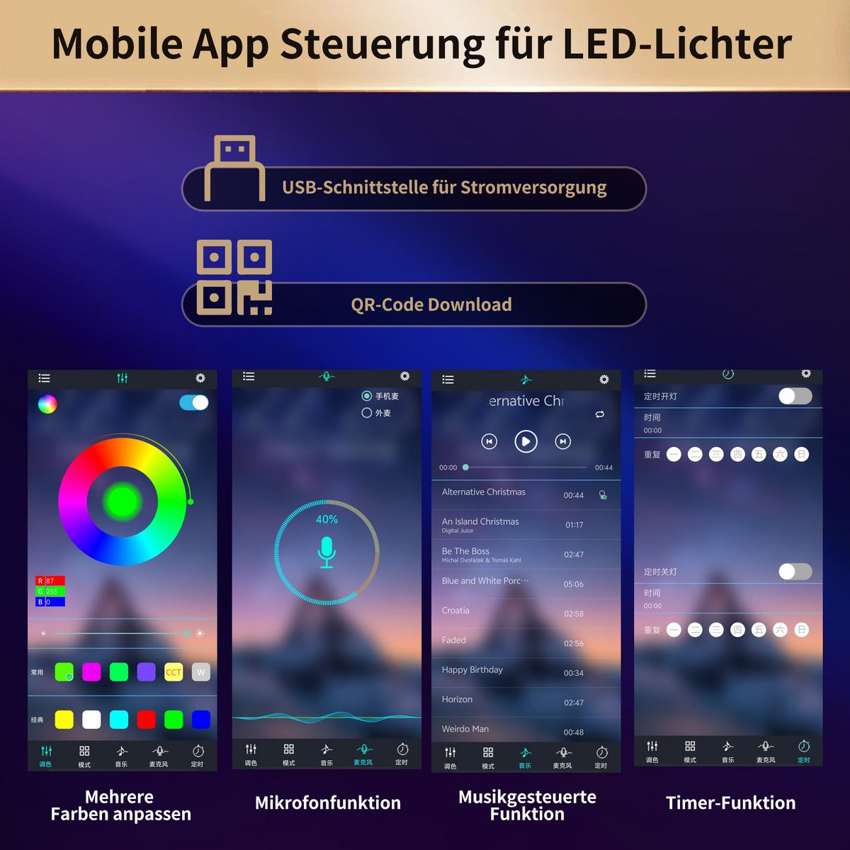 BARTISCH schwarz & eiche-optik ausziehbar mit 360° drehfunktion & led - Schwarz, Holzwerkstoff (39/203/92.8cm) - Urban Meuble