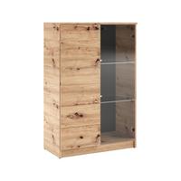 KOMMODE NATURIO 80/120,5/40cm mit 2 Schubladen 1 Türen Eiche Artisan - Eiche Artisan, Holzwerkstoff (80/120.5/40cm) - MASSENO