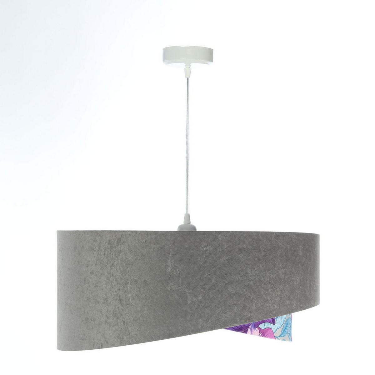 HÄNGELEUCHTE Grau 50/23 cm - Lila, Kunststoff (50/1.3/23cm) - ONZENO