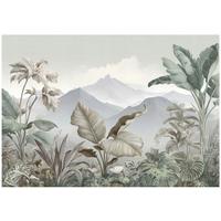 FOTOTAPETE Dschungel Gebirge Grau 400x280 cm - Multicolor, Papier (400/280cm) - Wallarena