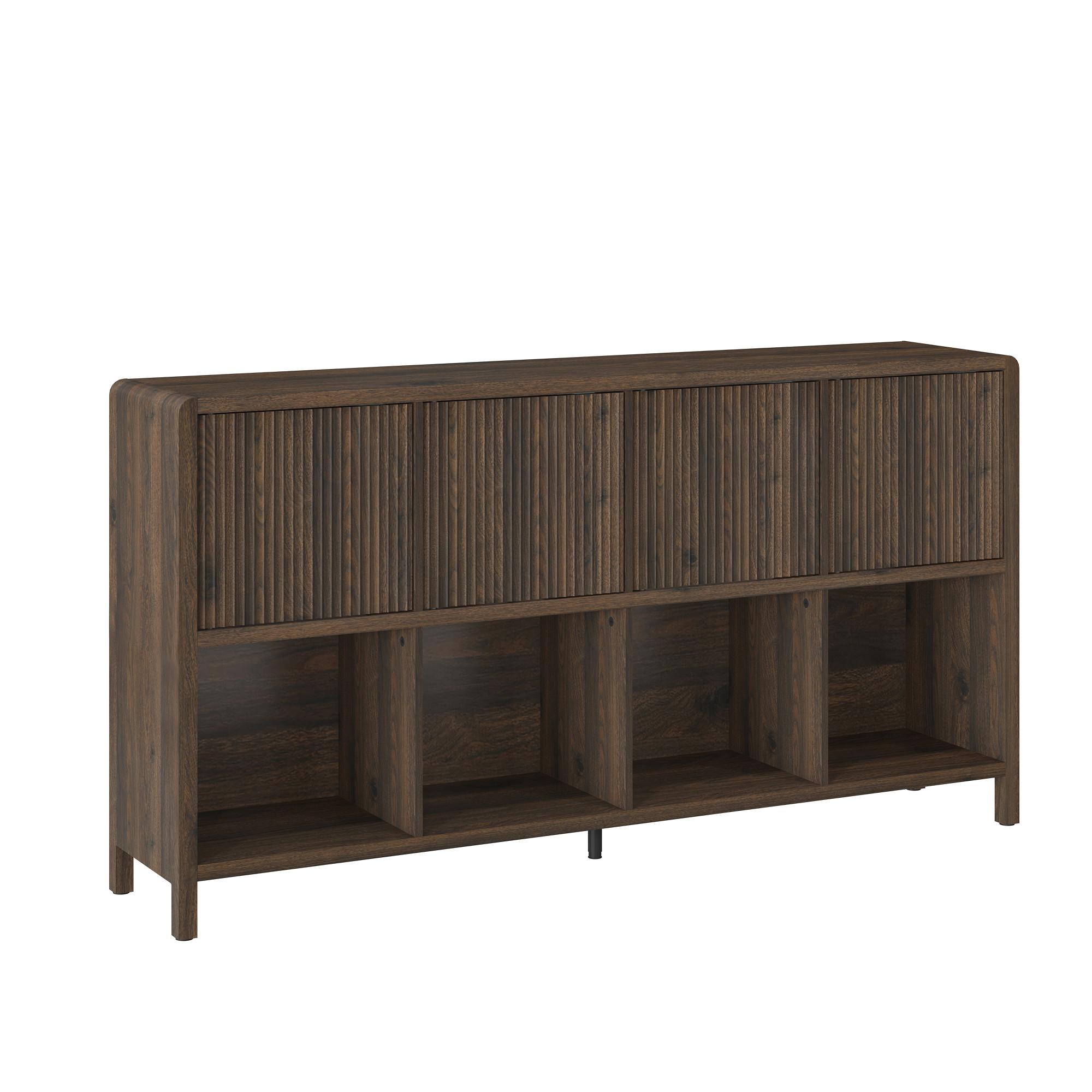 SIDEBOARD Lukkodso - Walnussfarben, Holzwerkstoff (145/76.5/30cm) - [en.casa]