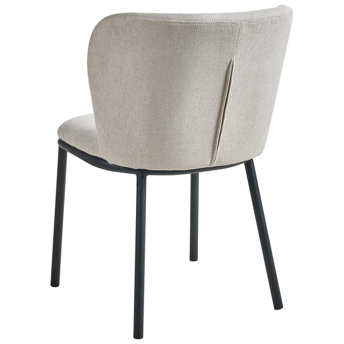 ESSZIMMERSTUHL 2er-Set Stoff Hellbeige Artesia - Beige, Textil (51/81/49cm) - Beliani