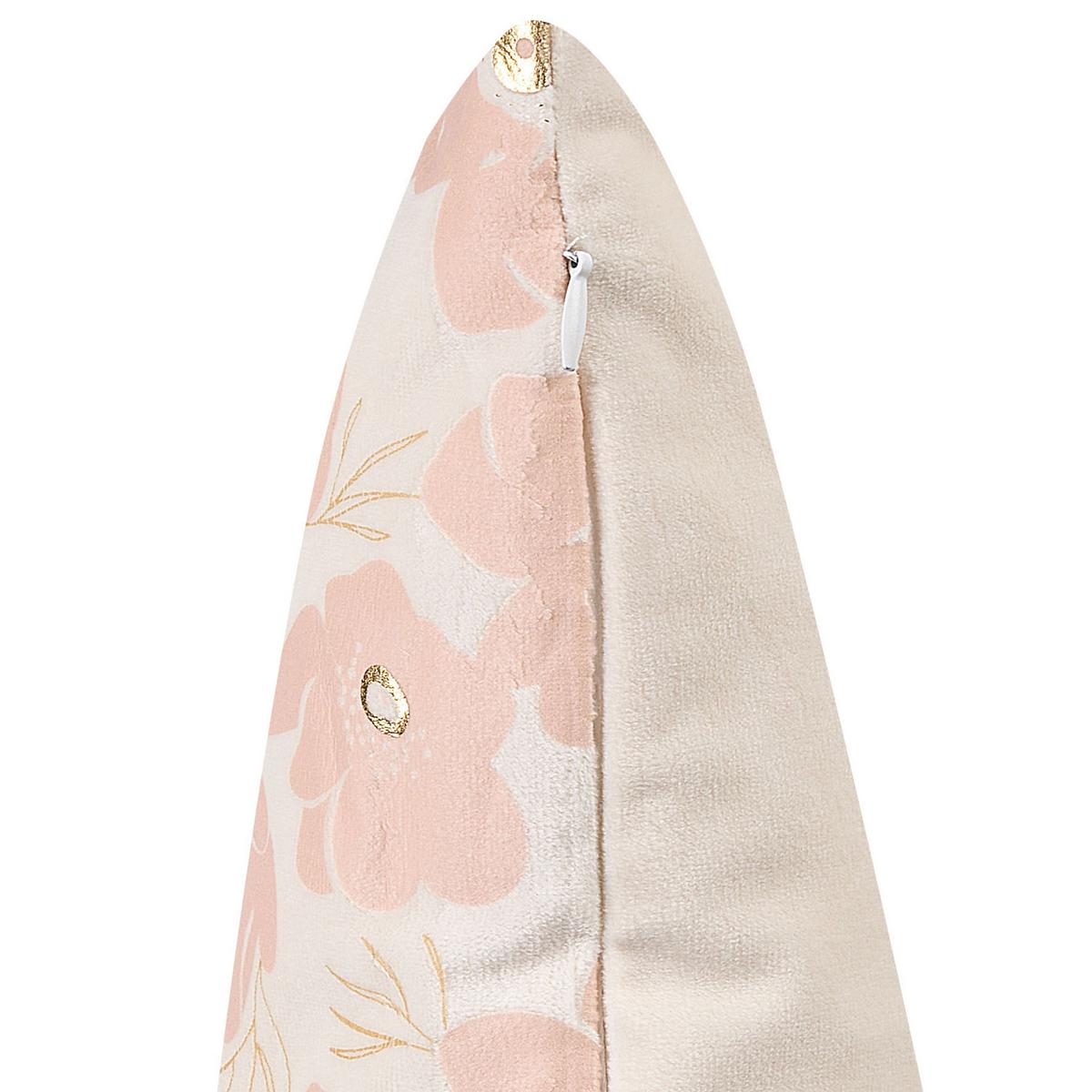DEKOKISSEN 2er-Set Rosa 45/45 cm Triteleia - Pink, Textil (45/45cm) - Beliani