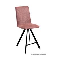 THEKENSTUHL drehbar (6er-Set) Desirae 47x109x60 Schwarz/Rosewood - Dunkelrosa/Schwarz, Kunststoff (60/109/47cm) - 58aufmkessel