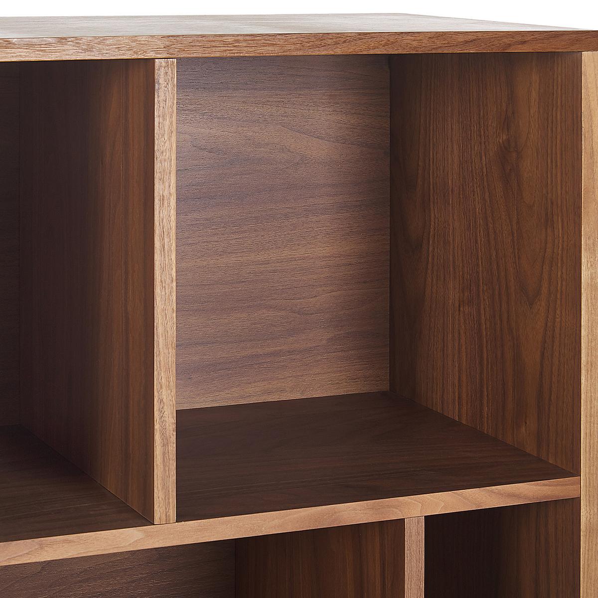 REGAL 4 Fächer Richmond - Dunkelbraun, Holzwerkstoff (60/139/40cm) - Beliani