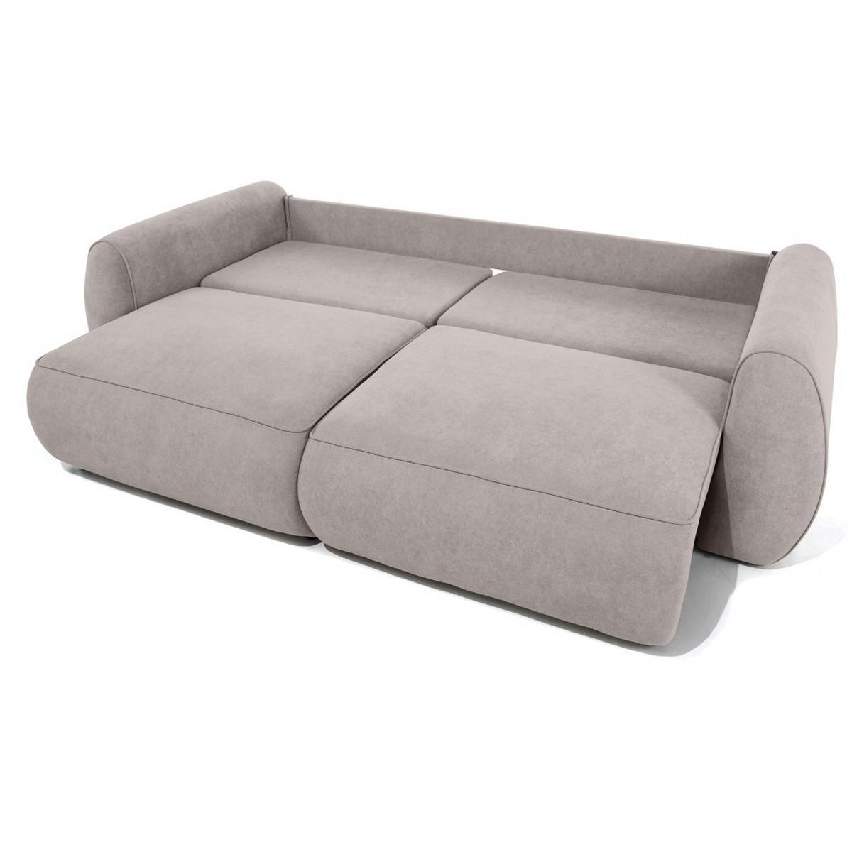 3-SITZER Schlafsofa Bravo mit Eckfunktion, mit zwei Bettkasten, Cappuccino - Schwarz/Cappuccino, Textil (257/96/110cm) - Beautysofa