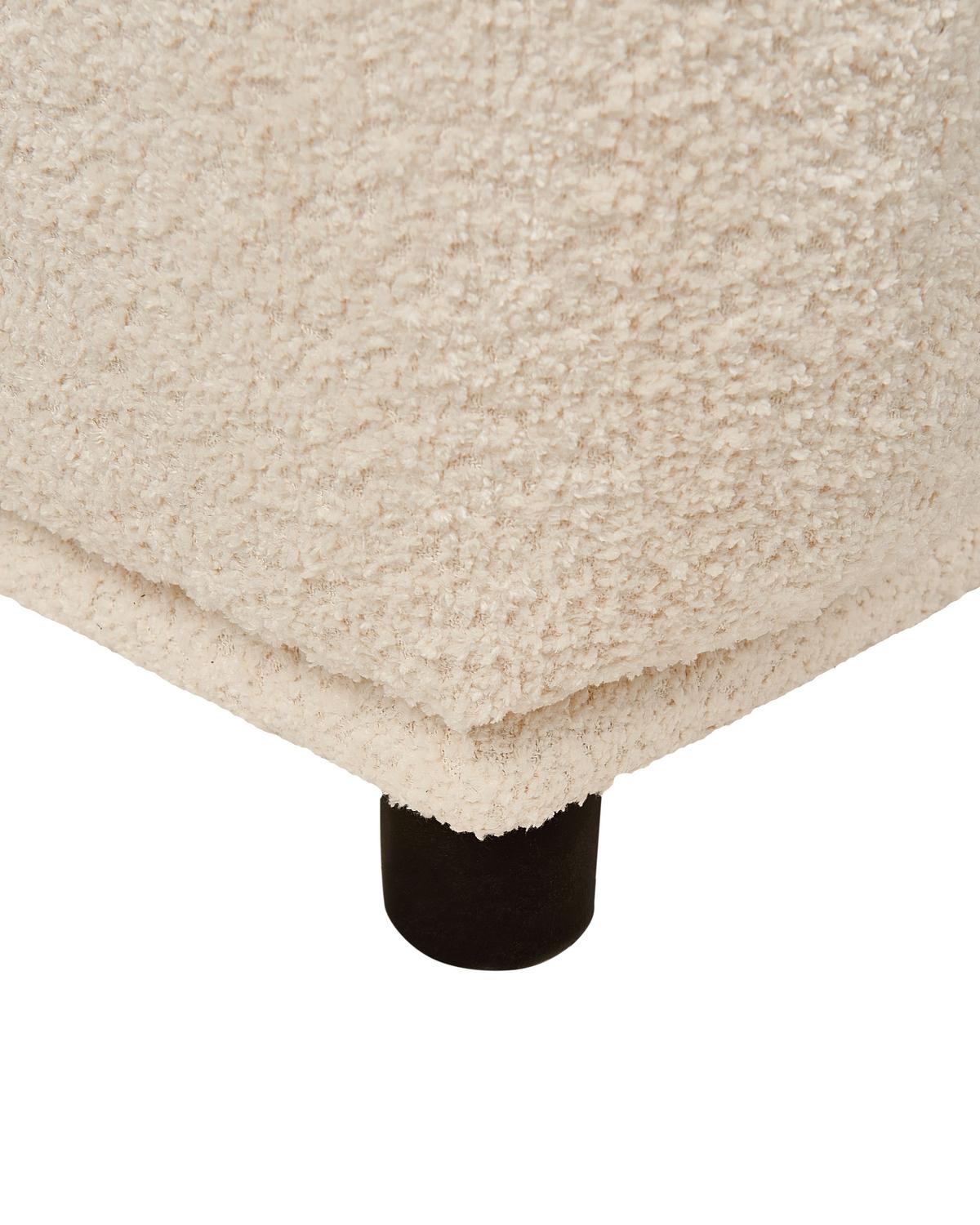 SESSEL Cremeweiß Jamsa - Schwarz/Weiß, Textil (96/72/86cm) - Beliani