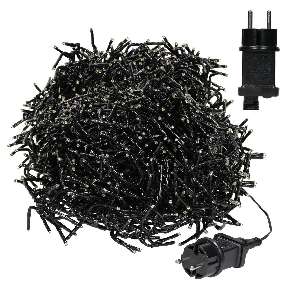 LED LICHTERKETTE Cluster Außen Innen 14,9 m Weihnachtsbeleuchtung 1152 LED Warmweiß - Weiß, Kunststoff (1452cm) - ECD-Germany