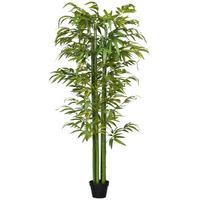 KÜNSTLICHE Pflanzen, Polyester, Grün - Grün, Kunststoff (180cm) - HOMCOM