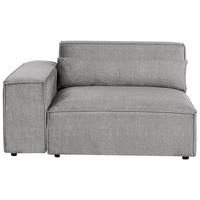 ECKMODUL Stoff Grau rechtsseitig Hellnar - Dunkelgrau, Textil (131/70/126cm) - Beliani