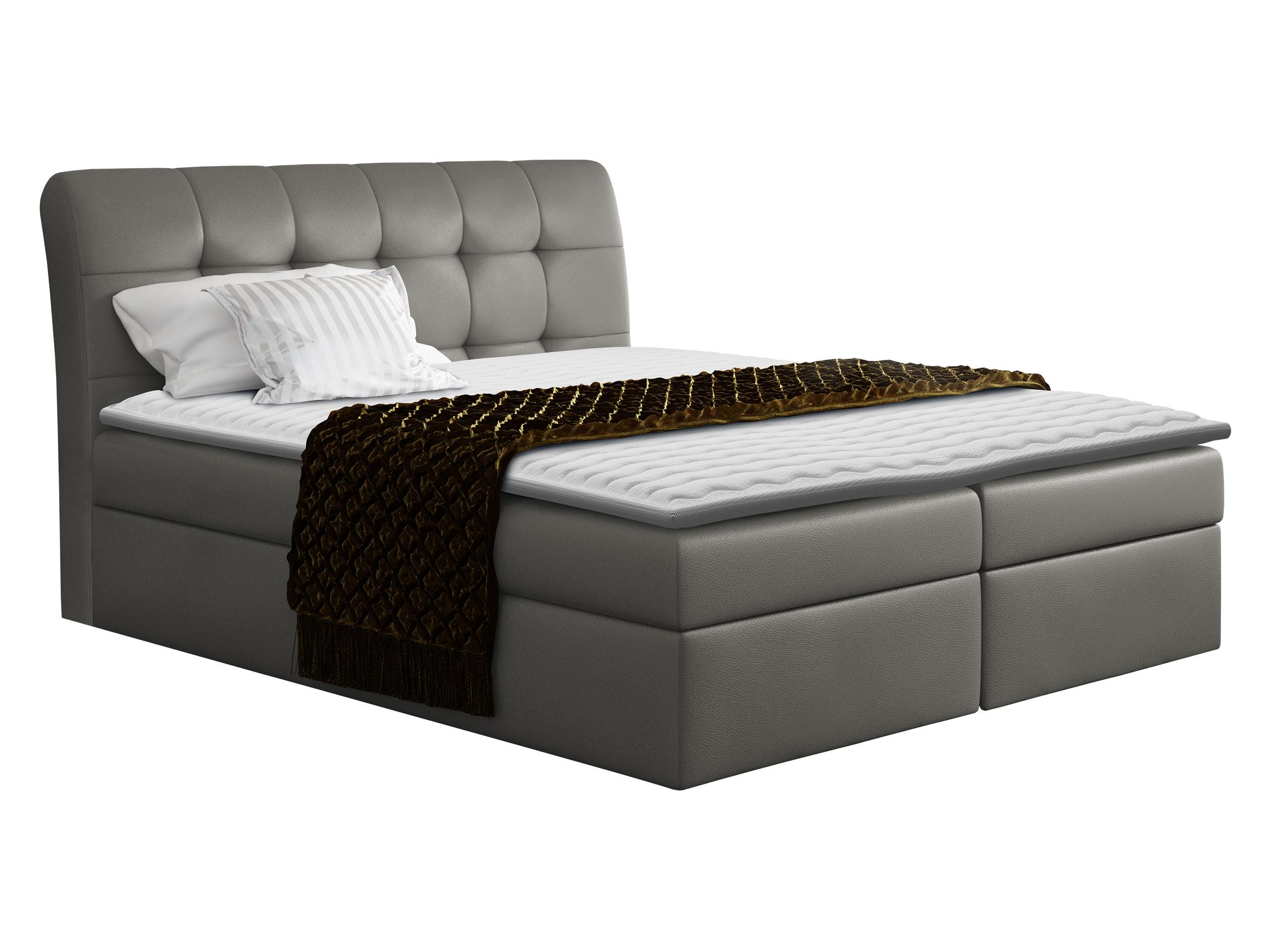 BOXBETT Diego - H3 - Grau, Holz (160/200cm) - MIRJAN24