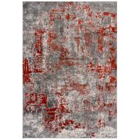 TEPPICH DEE, abstrakt, Rot-Grau, 80 x 150 cm - Rot, Textil (80/150cm) - KADIMA DESIGN
