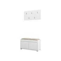 GARDEROBEN-SET Gesita VII - Beige/Silberfarben, Holzwerkstoff/Kunststoff (84/45/35cm) - MIRJAN24