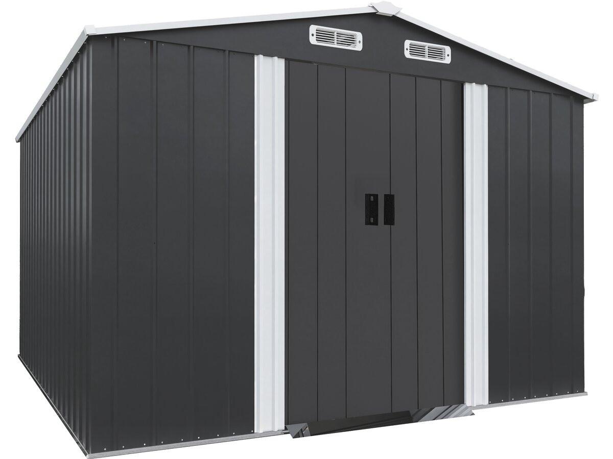 METALL-GARTENHAUS boston Grau - Grau, Metall (298/193/276cm) - Habitat Garten