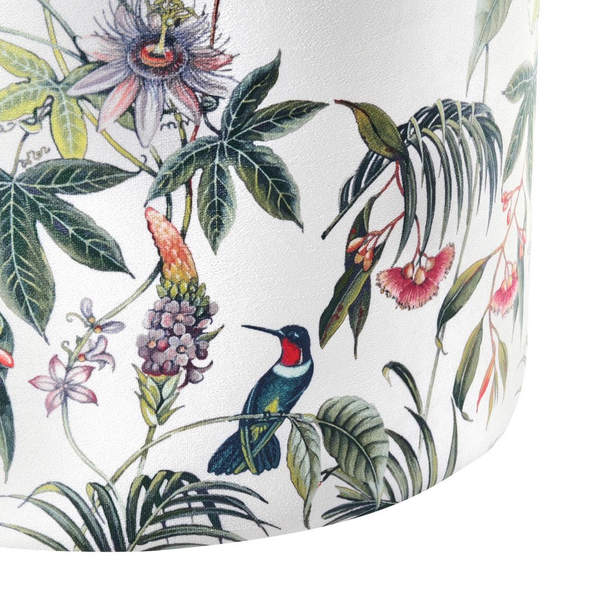 POUF Samtstoff Bunt Lovett - Multicolor, Textil (47/48/47cm) - Beliani