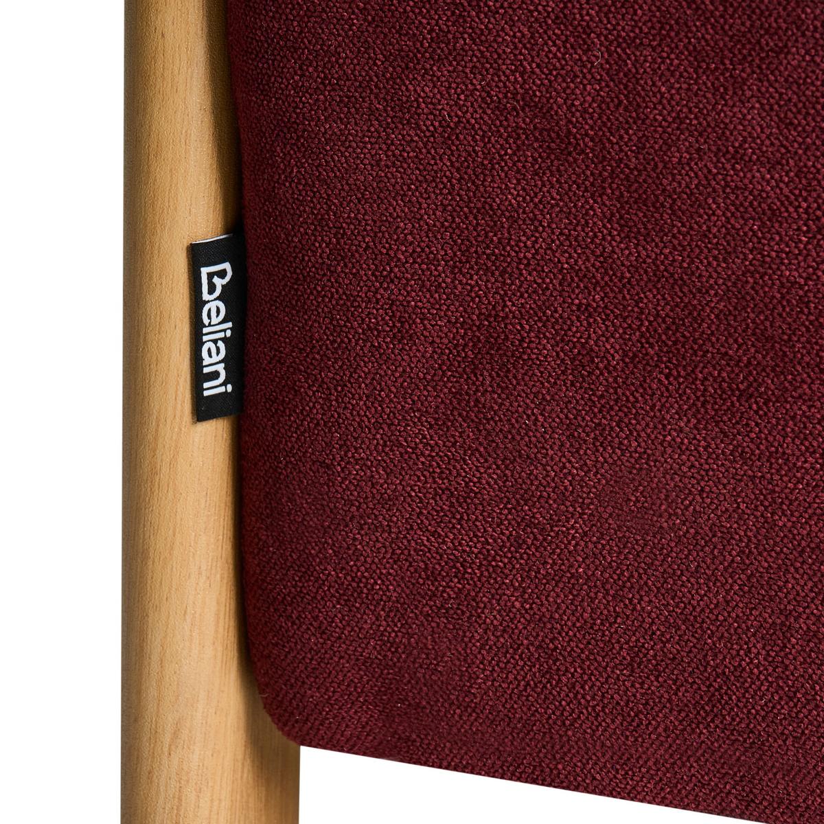 POLSTERBANK mit Stauraum Stoff Burgunderrot Edland - Dunkelrot, Textil/Metall (75/44/43cm) - Beliani