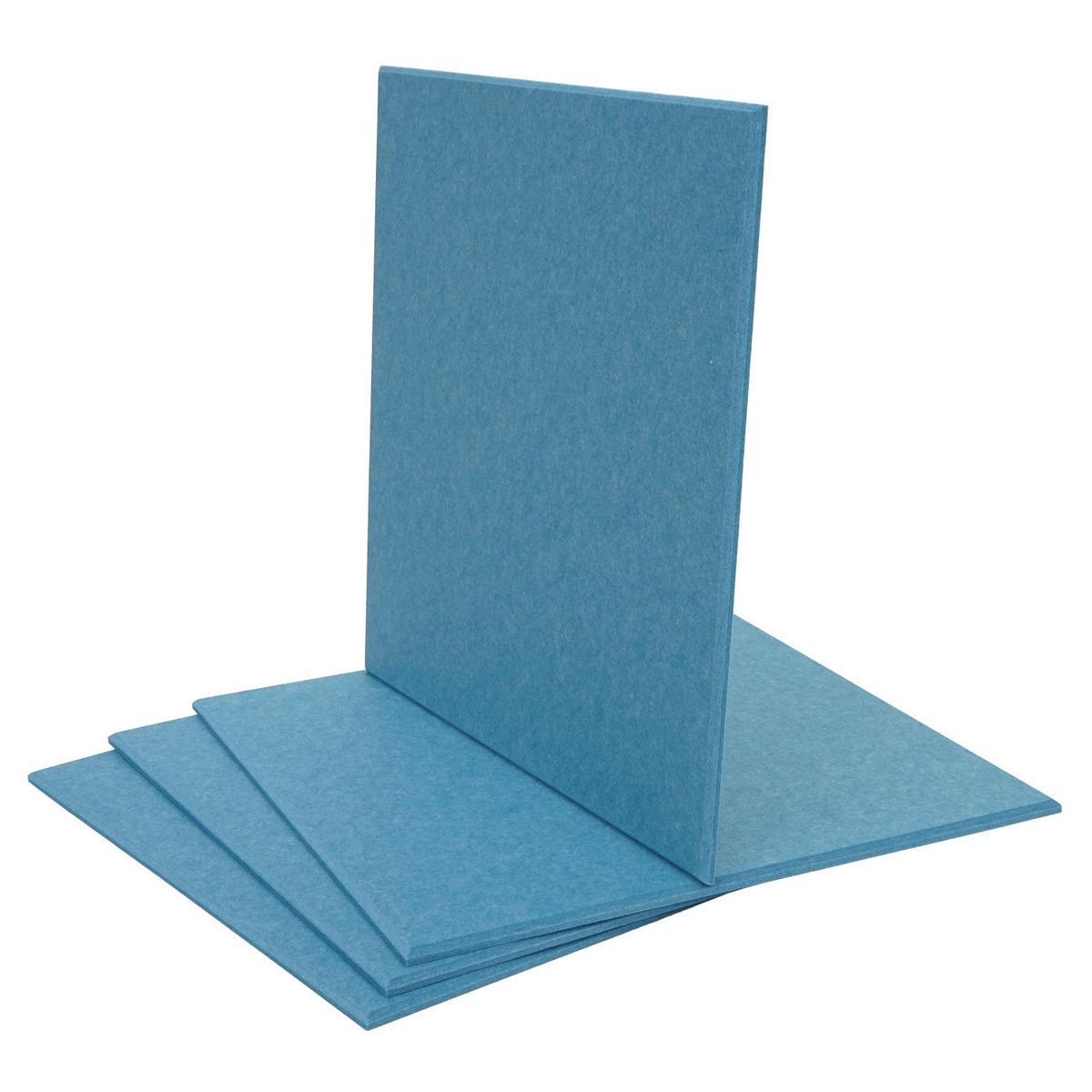 AKUSTIKWANDPANEEL Blau Komplett-Set - Blau, Textil (50/50/1cm) - MCW