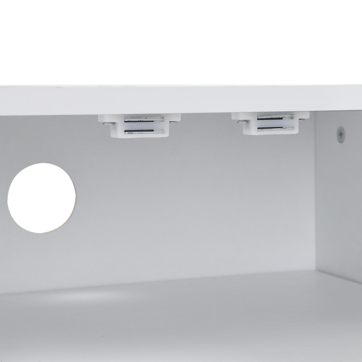 TV-MÖBEL Weiß 170/40/53,5 cm - Schwarz, Holzwerkstoff/Metall (40/54/170cm) - Urban Meuble
