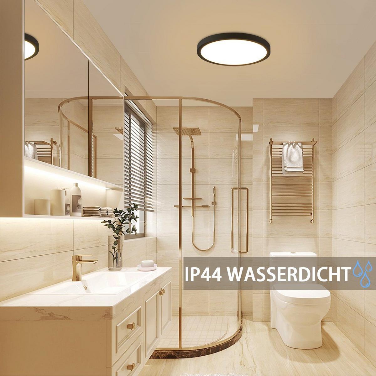 LED-DECKENLEUCHTE Berlin 22 cm - Schwarz, Kunststoff (22/22/2.5cm) - Nettlife