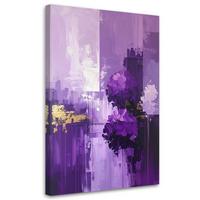 WANDBILD, Lila Komposition moderne Abstrakt - Lila, Textil (30/45cm) - Feeby