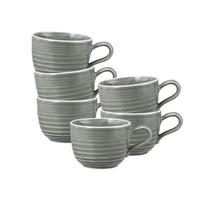 KAFFEETASSEN Terra Perlgrau 260 ml 6er Set - Grau, Keramik (0.26L) - Seltmann Weiden