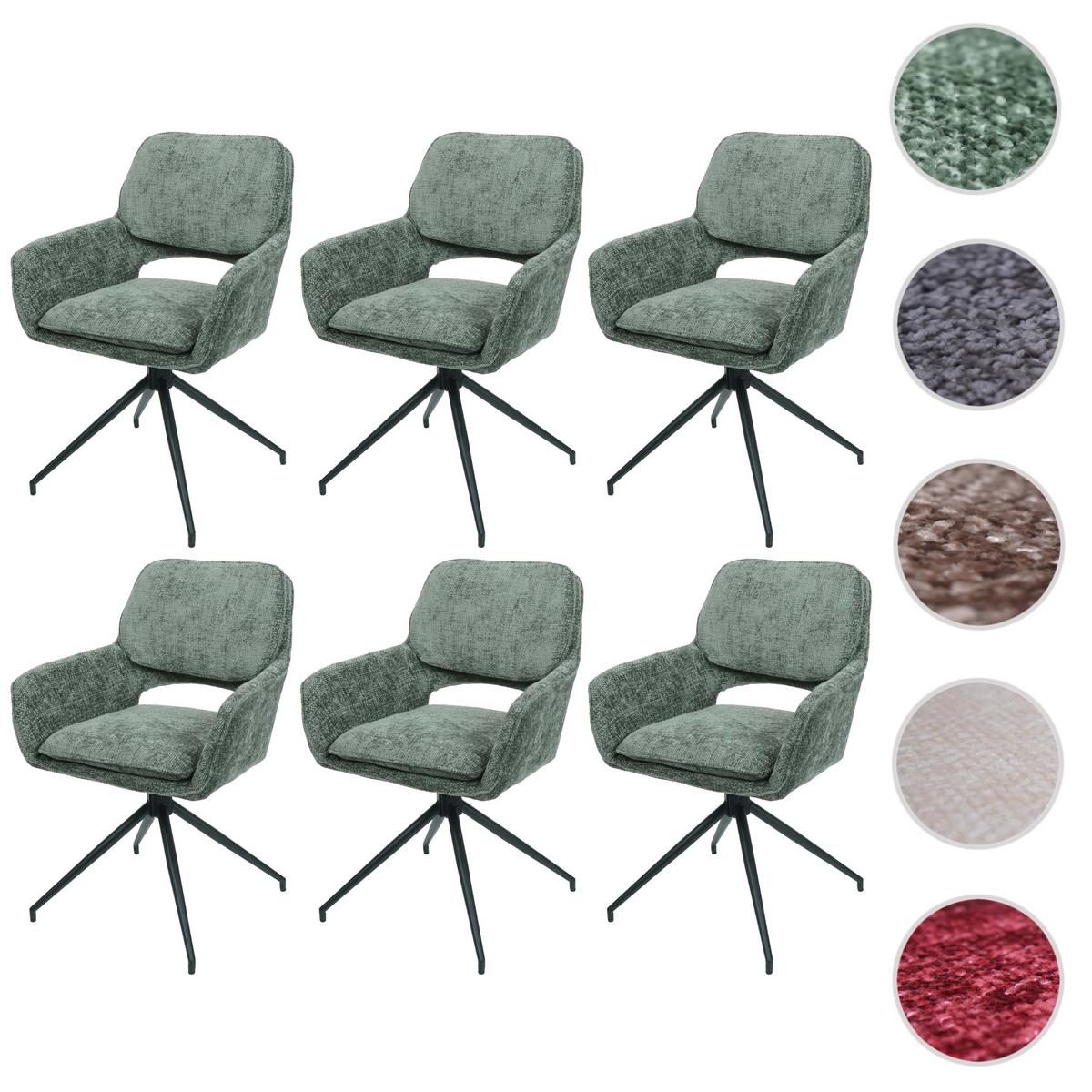 ESSZIMMERSTUHL Grün 6er-Set - Grün, Textil (57/86/61cm) - MCW