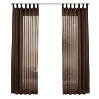 SCHLAUFENGARDINEN Voile 2er Set 175x140 cm Braun - Braun, Textil (140/175cm) - Gardinenbox.eu
