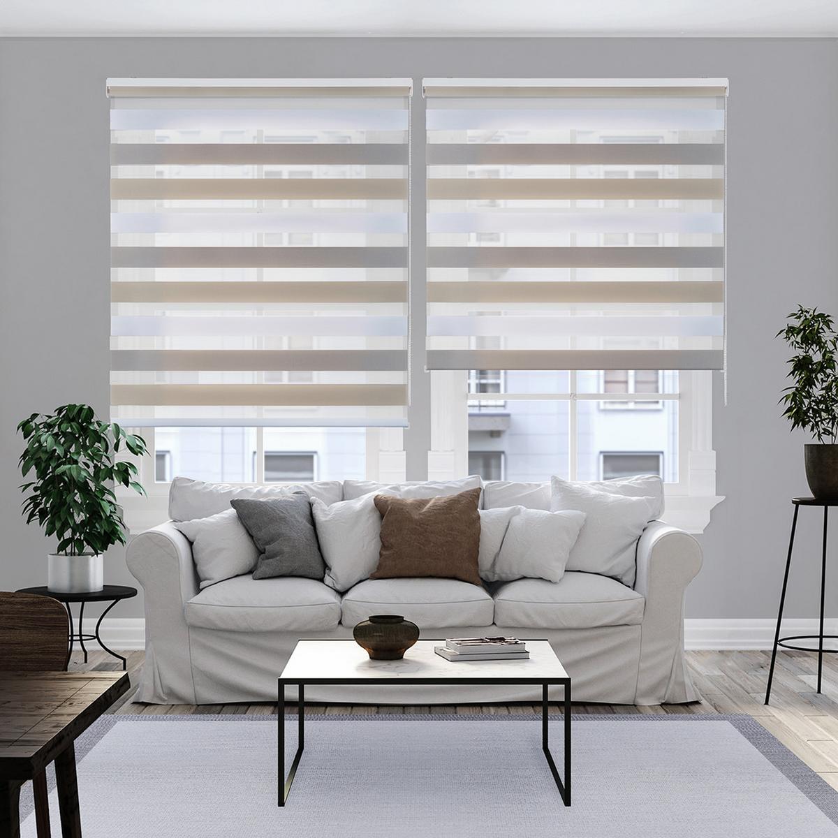DOPPELROLLO Dreifarbig 120x250 cm - Multicolor, Kunststoff (120/250cm) - STORESDECO