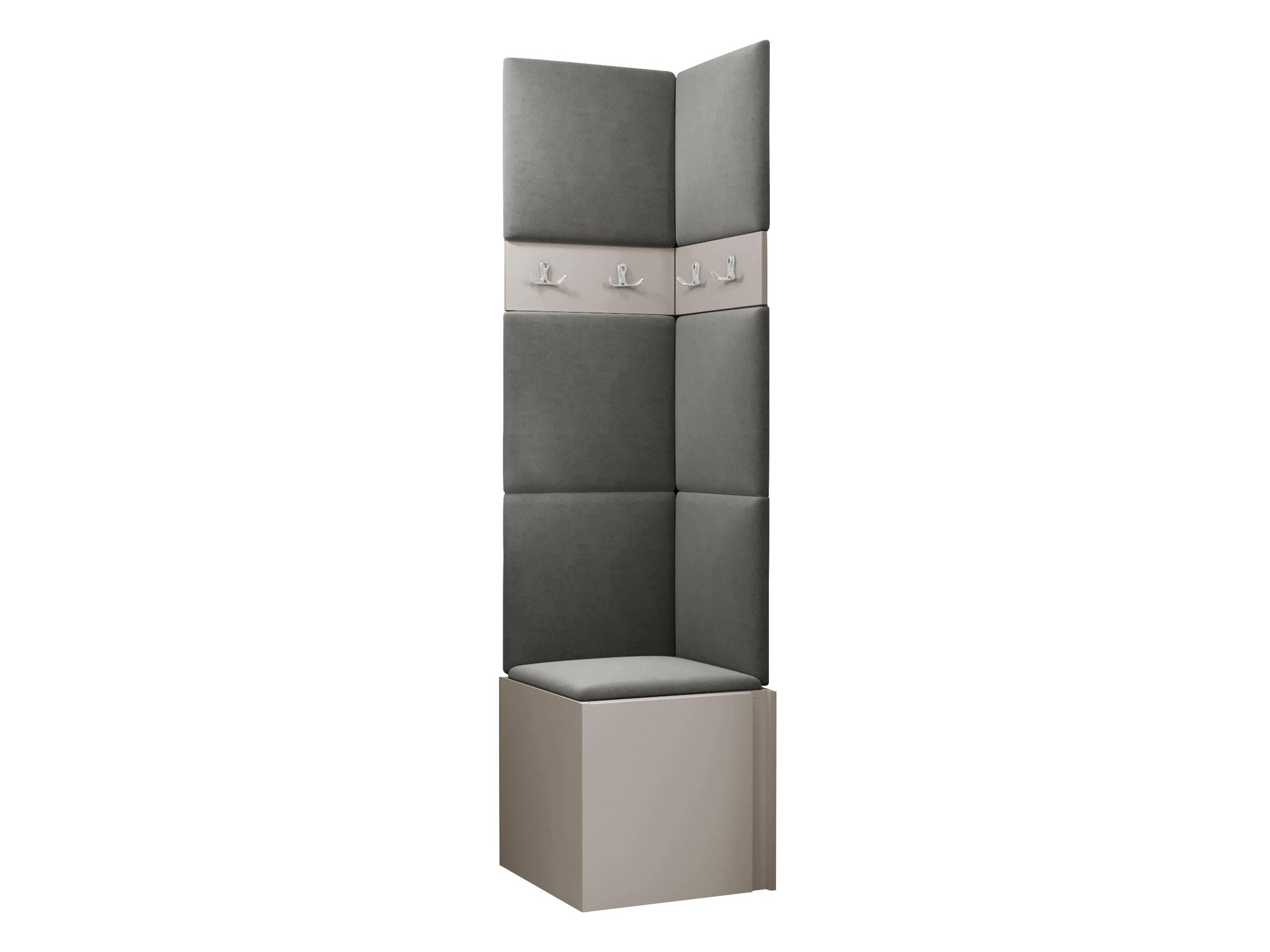 GARDEROBEN-SET Orion XXI - Kaschmir/Grau, Holzwerkstoff/Kunststoff (42/186/46cm) - MIRJAN24
