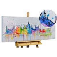 ACRYLBILD HANDGEMALT 120/60 cm - Grau, Holz/Textil (120/60cm) - KUNSTLOFT