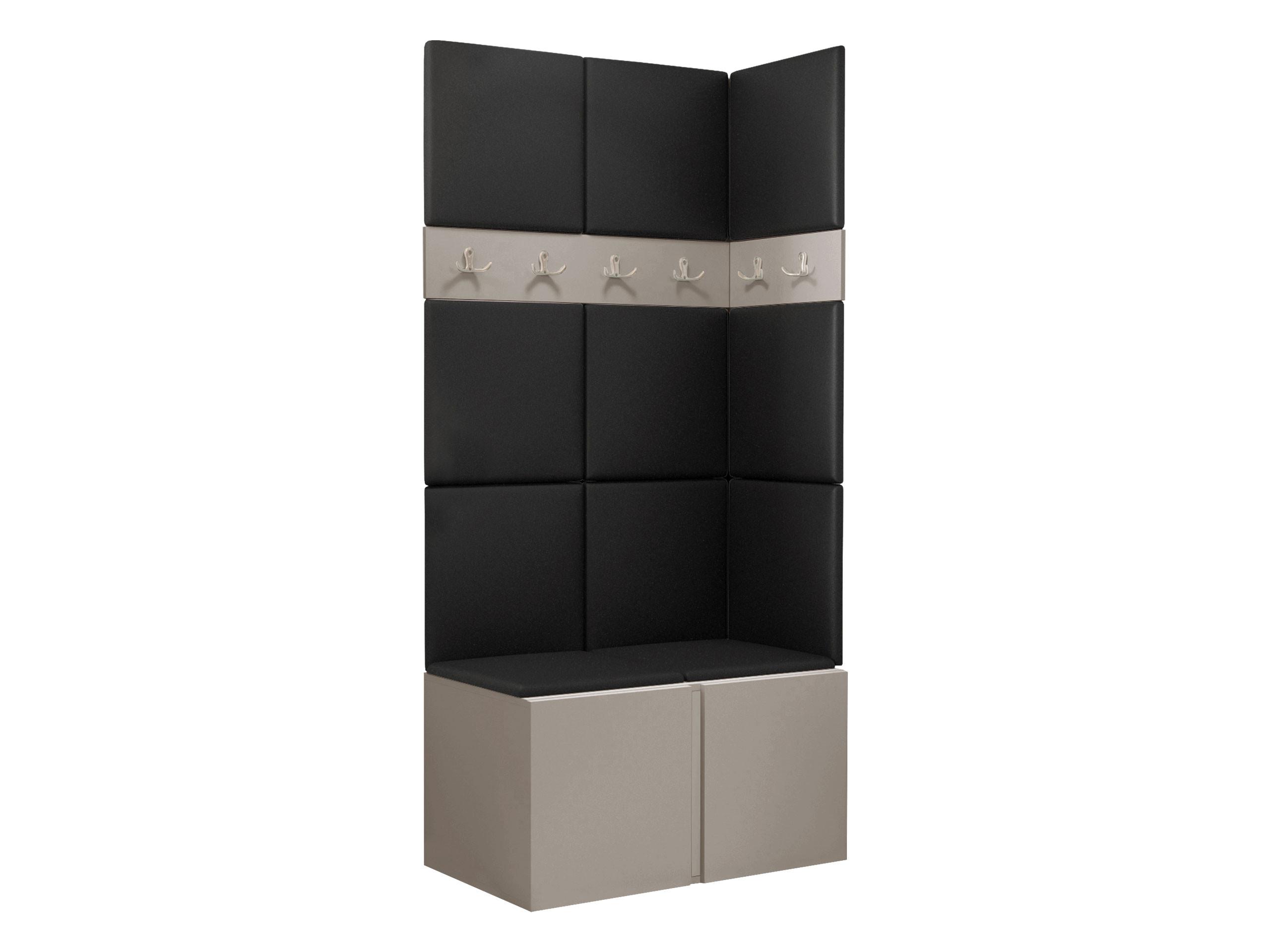 GARDEROBEN-SET Orion I - Kaschmir/Schwarz, Holzwerkstoff/Kunststoff (84/186/46cm) - MIRJAN24